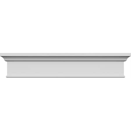 Ekena Millwork 142" Bottom Width x 145 1/8" Top Width x 6 1/8"H x 1/2"P Craftsman Crosshead CRH06X142PN-1